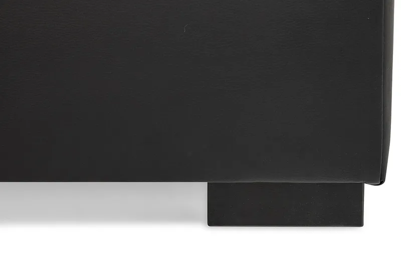 Crazy 5-seters Venstrevendt U-formet Sofa med Divan og Sjeselong i Kunstlær - Svart - Møbler - Sofaer - Skinnsofaer