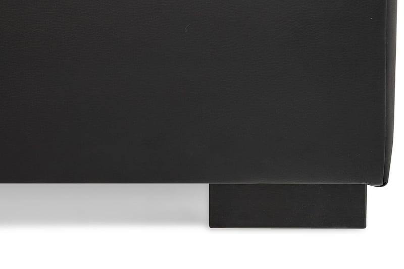 Crazy 5-seters Venstrevendt U-formet Sofa med Divan og Sjeselong i Kunstlær - Svart - Møbler - Sofaer - Skinnsofaer