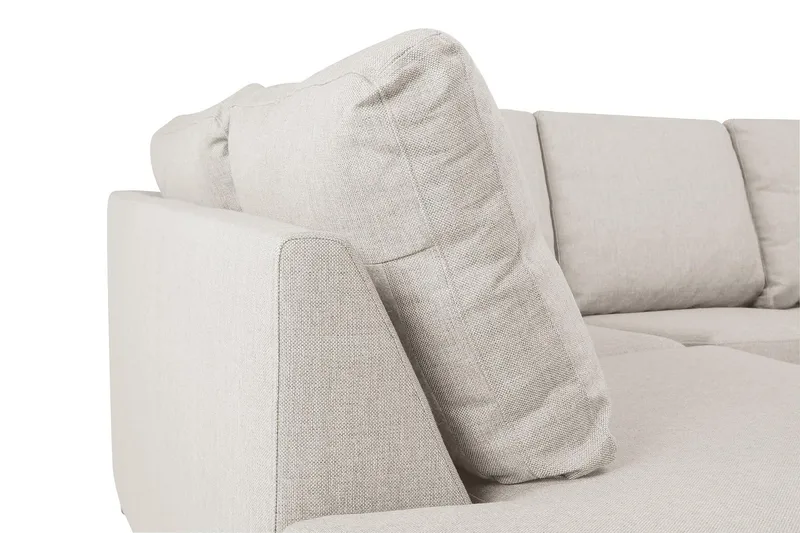 Crazy 5-seters Venstrevendt U-formet Sofa med Divan og Sjeselong i Stoff - Beige - Møbler - Sofaer - U-sofa