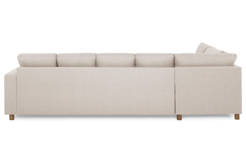 Crazy 5-seters Venstrevendt U-formet Sofa med Divan og Sjeselong i Stoff - Beige - Møbler - Sofaer - U-sofa