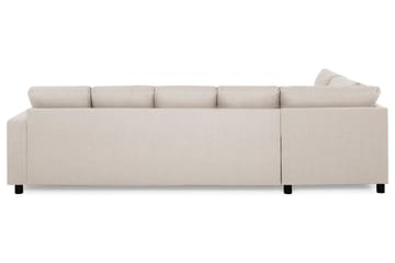 Crazy 5-seters Venstrevendt U-formet Sofa med Divan og Sjeselong i Stoff - Beige - Møbler - Sofaer - U-sofa