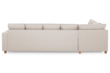 Crazy 5-seters Venstrevendt U-formet Sofa med Divan og Sjeselong i Stoff - Beige - Møbler - Sofaer - U-sofa