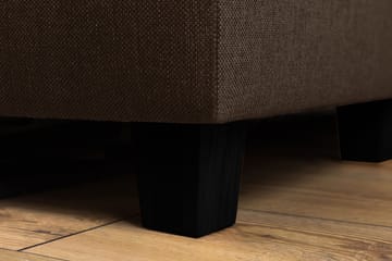 Crazy 5-seters Venstrevendt U-formet Sofa med Divan og Sjeselong i Stoff - Brun - Møbler - Sofaer - U-sofa