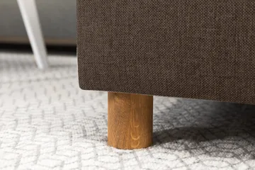 Crazy 5-seters Venstrevendt U-formet Sofa med Divan og Sjeselong i Stoff - Brun - Møbler - Sofaer - U-sofa