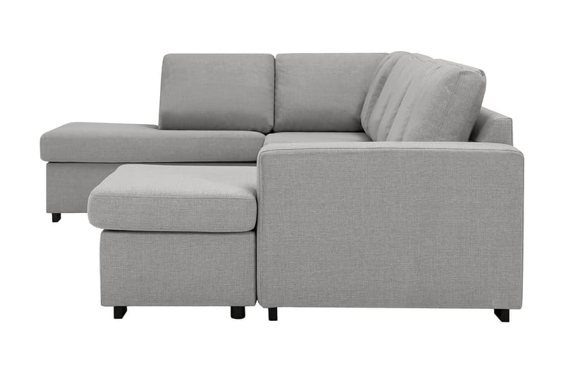 Crazy 5-seters Venstrevendt U-formet Sofa med Divan og Sjeselong i Stoff - Grå - Møbler - Sofaer - U-sofa