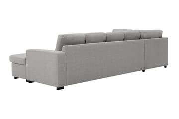 Crazy 5-seters Venstrevendt U-formet Sofa med Divan og Sjeselong i Stoff - Grå - Møbler - Sofaer - U-sofa