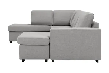 Crazy 5-seters Venstrevendt U-formet Sofa med Divan og Sjeselong i Stoff - Grå - Møbler - Sofaer - U-sofa