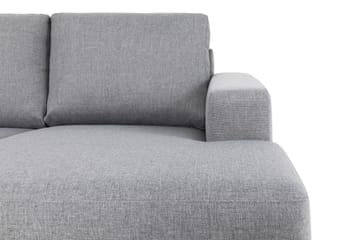 Crazy 5-seters Venstrevendt U-formet Sofa med Divan og Sjeselong i Stoff - Grå - Møbler - Sofaer - U-sofa