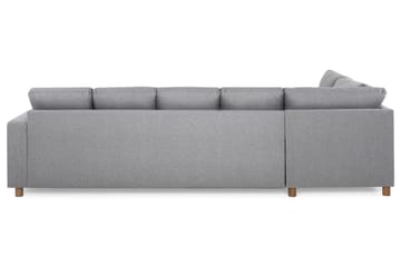 Crazy 5-seters Venstrevendt U-formet Sofa med Divan og Sjeselong i Stoff - Grå - Møbler - Sofaer - U-sofa