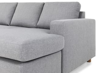 Crazy 5-seters Venstrevendt U-formet Sofa med Divan og Sjeselong i Stoff - Grå - Møbler - Sofaer - U-sofa