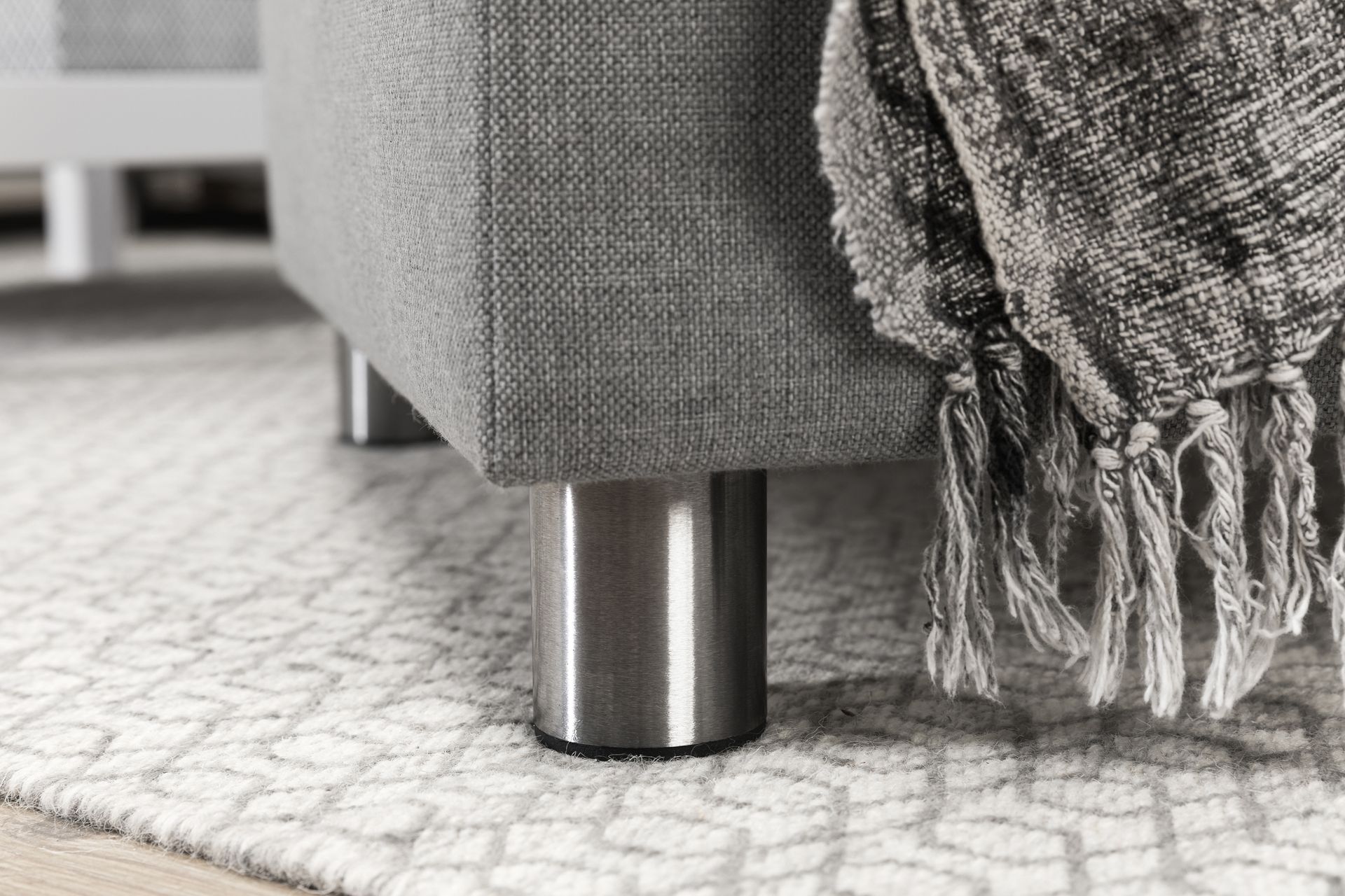 Crazy 5-seters Venstrevendt U-formet Sofa med Divan og Sjeselong i Stoff - Grå - Møbler - Sofaer - U-sofa