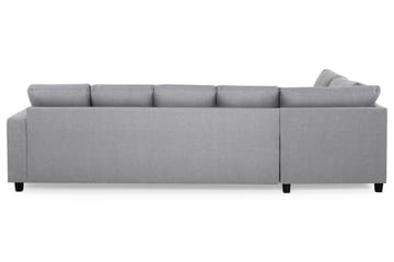 Crazy 5-seters Venstrevendt U-formet Sofa med Divan og Sjeselong i Stoff - Grå - Møbler - Sofaer - U-sofa