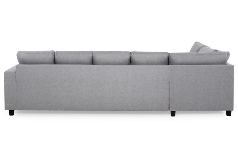 Crazy 5-seters Venstrevendt U-formet Sofa med Divan og Sjeselong i Stoff - Grå - Møbler - Sofaer - U-sofa