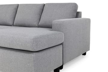 Crazy 5-seters Venstrevendt U-formet Sofa med Divan og Sjeselong i Stoff - Grå - Møbler - Sofaer - U-sofa