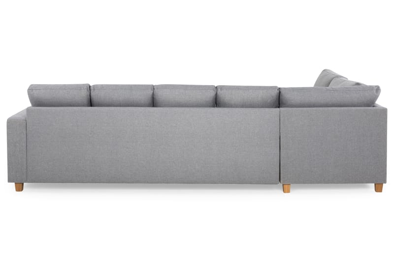 Crazy 5-seters Venstrevendt U-formet Sofa med Divan og Sjeselong i Stoff - Grå - Møbler - Sofaer - U-sofa