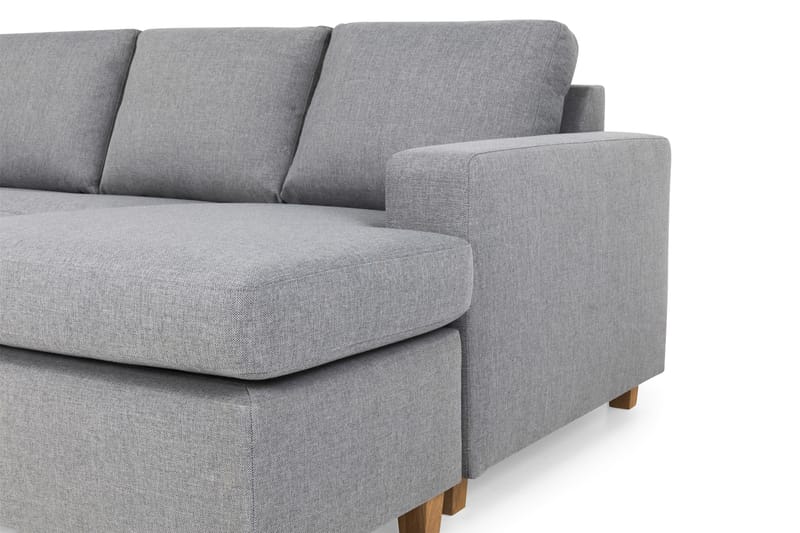 Crazy 5-seters Venstrevendt U-formet Sofa med Divan og Sjeselong i Stoff - Grå - Møbler - Sofaer - U-sofa