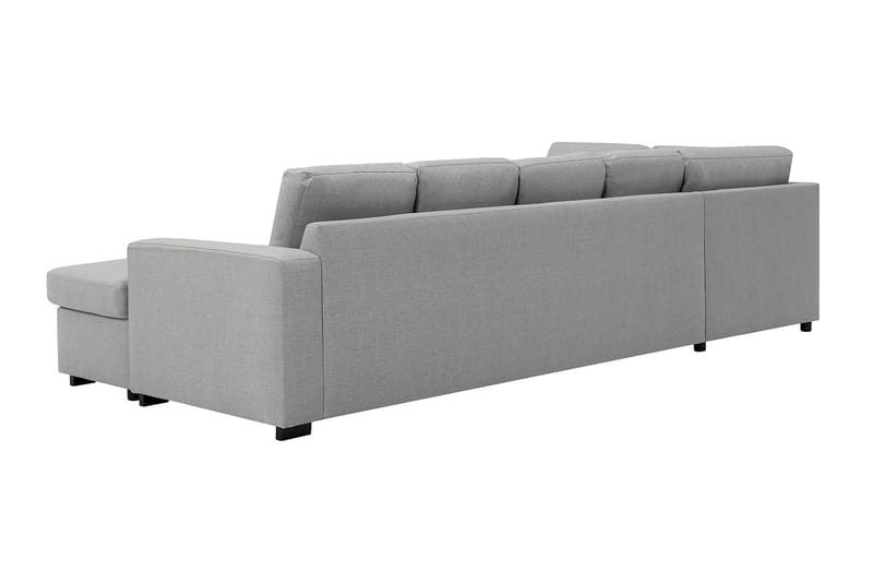Crazy 5-seters Venstrevendt U-formet Sofa med Divan og Sjeselong i Stoff - Grå - Møbler - Sofaer - U-sofa