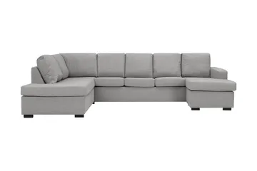 Crazy 5-seters Venstrevendt U-formet Sofa med Divan og Sjeselong i Stoff