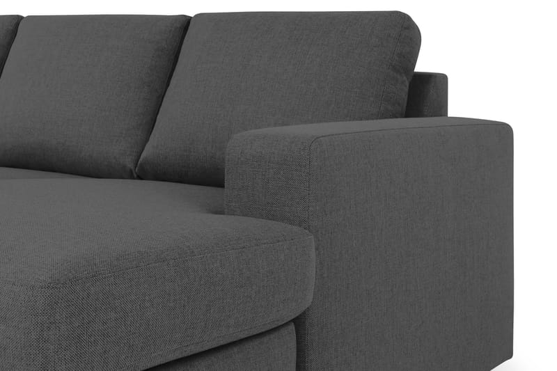 Crazy 5-seters Venstrevendt U-formet Sofa med Divan og Sjeselong i Stoff - Mørk grå - Møbler - Sofaer - U-sofa