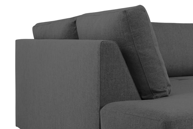 Crazy 5-seters Venstrevendt U-formet Sofa med Divan og Sjeselong i Stoff - Mørk grå - Møbler - Sofaer - U-sofa