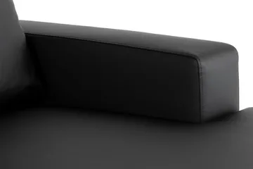 Crazy 5-seters Venstrevendt U-formet X-Large Sofa med Divan og Sjeselong i Kunstlær - Svart - Møbler - Sofaer - Skinnsofaer