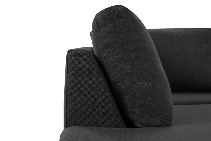 Crazy 5-seters Venstrevendt U-formet X-Large Sofa med Divan og Sjeselong i Stoff - Antrasitt - Møbler - Sofaer - U-sofa