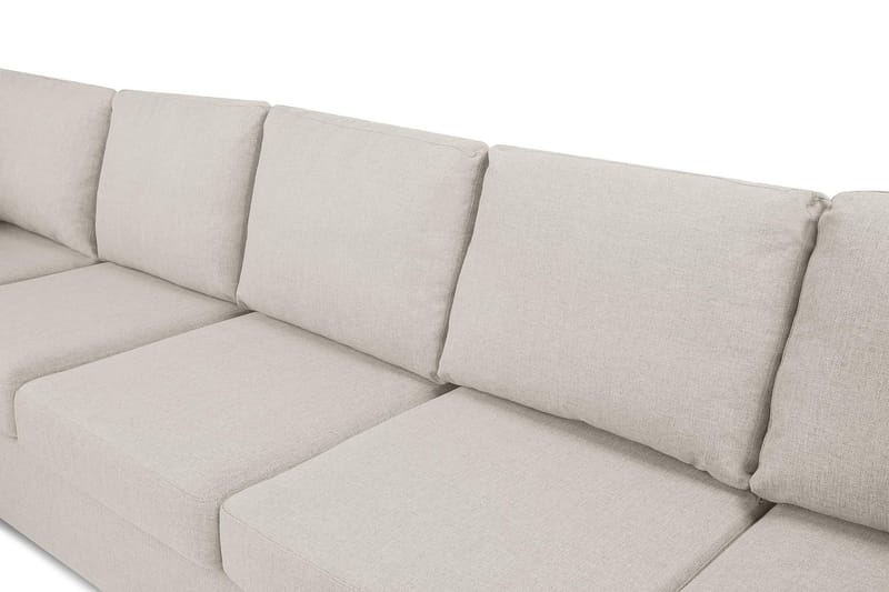 Crazy 5-seters Venstrevendt U-formet X-Large Sofa med Divan og Sjeselong i Stoff - Beige - Møbler - Sofaer - U-sofa
