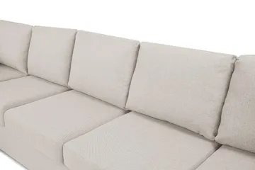 Crazy 5-seters Venstrevendt U-formet X-Large Sofa med Divan og Sjeselong i Stoff - Beige - Møbler - Sofaer - U-sofa