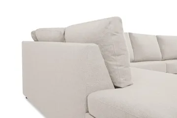 Crazy 5-seters Venstrevendt U-formet X-Large Sofa med Divan og Sjeselong i Stoff - Beige - Møbler - Sofaer - U-sofa