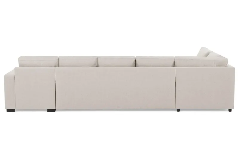 Crazy 5-seters Venstrevendt U-formet X-Large Sofa med Divan og Sjeselong i Stoff - Beige - Møbler - Sofaer - U-sofa