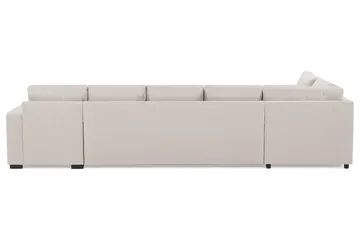Crazy 5-seters Venstrevendt U-formet X-Large Sofa med Divan og Sjeselong i Stoff - Beige - Møbler - Sofaer - U-sofa