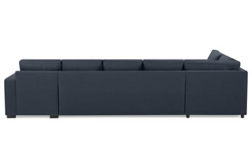 Crazy 5-seters Venstrevendt U-formet X-Large Sofa med Divan og Sjeselong i Stoff - Blå - Møbler - Sofaer - U-sofa