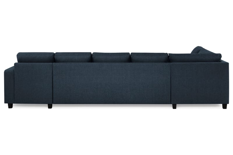 Crazy 5-seters Venstrevendt U-formet X-Large Sofa med Divan og Sjeselong i Stoff - Blå - Møbler - Sofaer - U-sofa