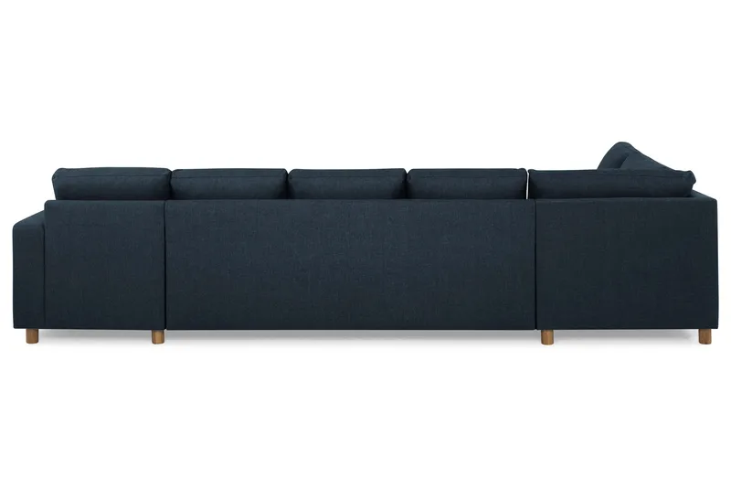 Crazy 5-seters Venstrevendt U-formet X-Large Sofa med Divan og Sjeselong i Stoff - Blå - Møbler - Sofaer - U-sofa