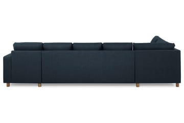 Crazy 5-seters Venstrevendt U-formet X-Large Sofa med Divan og Sjeselong i Stoff - Blå - Møbler - Sofaer - U-sofa