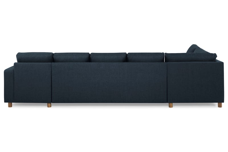 Crazy 5-seters Venstrevendt U-formet X-Large Sofa med Divan og Sjeselong i Stoff - Blå - Møbler - Sofaer - U-sofa