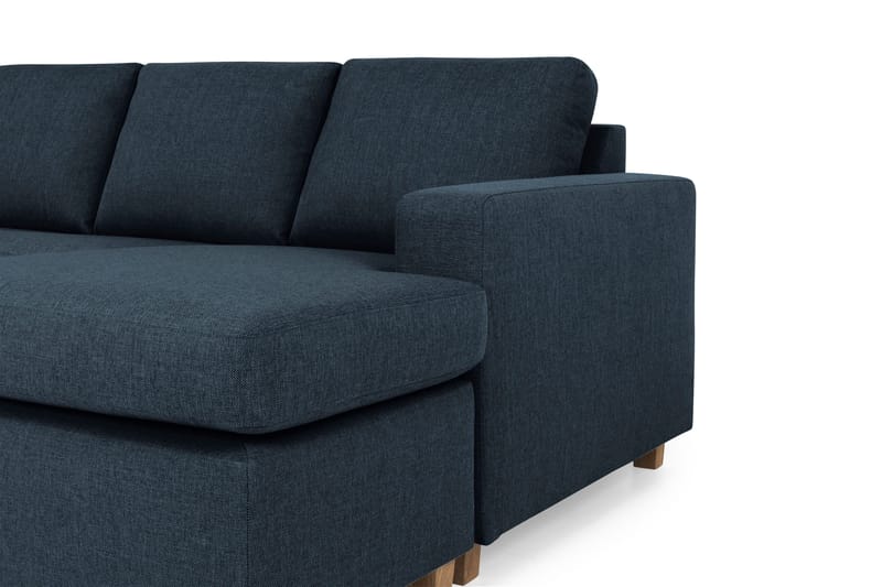 Crazy 5-seters Venstrevendt U-formet X-Large Sofa med Divan og Sjeselong i Stoff - Blå - Møbler - Sofaer - U-sofa
