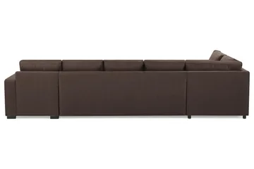 Crazy 5-seters Venstrevendt U-formet X-Large Sofa med Divan og Sjeselong i Stoff - Brun - Møbler - Sofaer - U-sofa