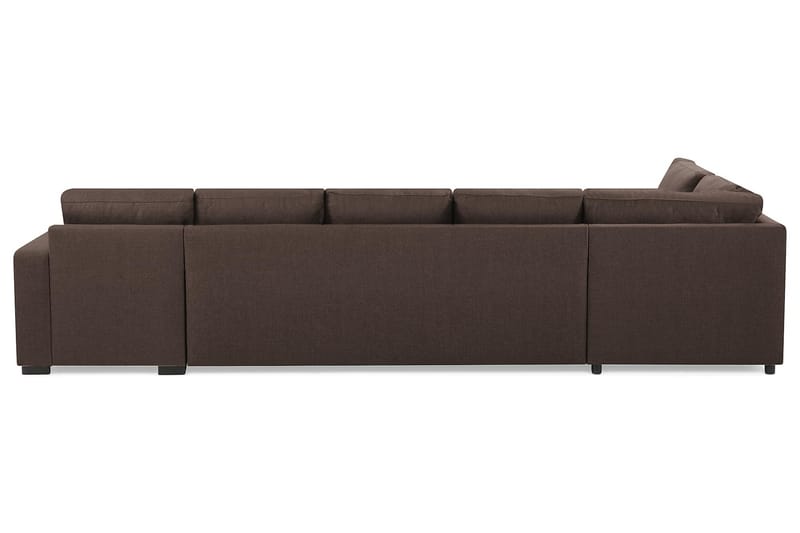 Crazy 5-seters Venstrevendt U-formet X-Large Sofa med Divan og Sjeselong i Stoff - Brun - Møbler - Sofaer - U-sofa