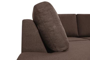 Crazy 5-seters Venstrevendt U-formet X-Large Sofa med Divan og Sjeselong i Stoff - Brun - Møbler - Sofaer - U-sofa