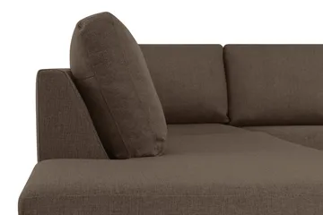 Crazy 5-seters Venstrevendt U-formet X-Large Sofa med Divan og Sjeselong i Stoff - Brun - Møbler - Sofaer - U-sofa
