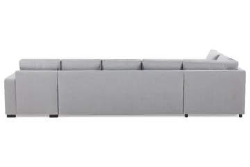 Crazy 5-seters Venstrevendt U-formet X-Large Sofa med Divan og Sjeselong i Stoff - Grå - Møbler - Sofaer - U-sofa