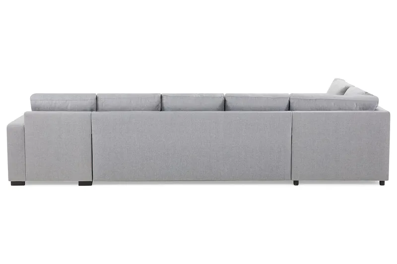 Crazy 5-seters Venstrevendt U-formet X-Large Sofa med Divan og Sjeselong i Stoff - Grå - Møbler - Sofaer - U-sofa