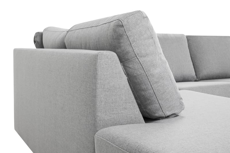 Crazy 5-seters Venstrevendt U-formet X-Large Sofa med Divan og Sjeselong i Stoff - Grå - Møbler - Sofaer - U-sofa