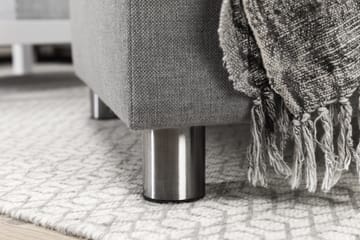 Crazy 5-seters Venstrevendt U-formet X-Large Sofa med Divan og Sjeselong i Stoff - Grå - Møbler - Sofaer - U-sofa