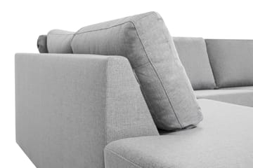 Crazy 5-seters Venstrevendt U-formet X-Large Sofa med Divan og Sjeselong i Stoff - Grå - Møbler - Sofaer - U-sofa