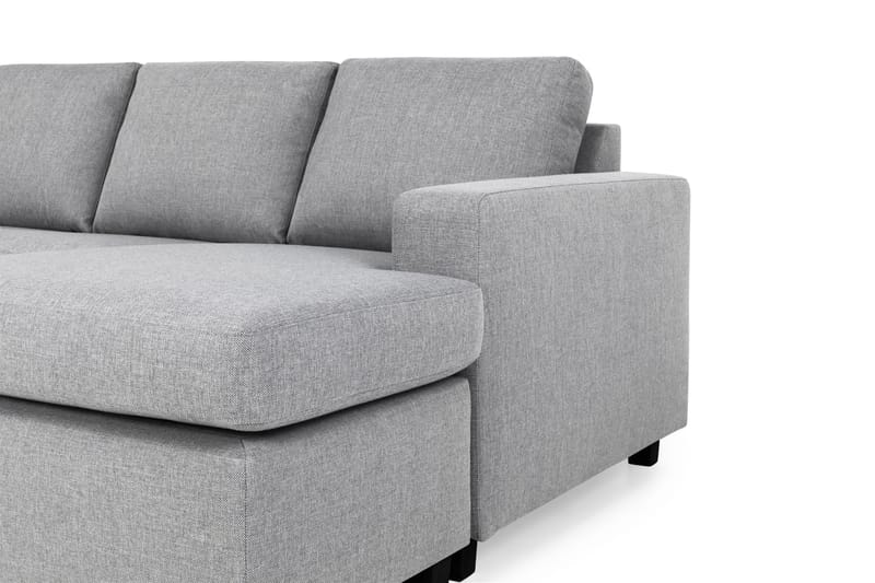 Crazy 5-seters Venstrevendt U-formet X-Large Sofa med Divan og Sjeselong i Stoff - Grå - Møbler - Sofaer - U-sofa