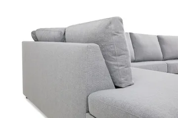 Crazy 5-seters Venstrevendt U-formet X-Large Sofa med Divan og Sjeselong i Stoff - Grå - Møbler - Sofaer - U-sofa