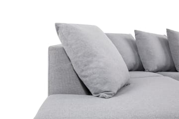 Crazy 5-seters Venstrevendt U-formet X-Large Sofa med Divan og Sjeselong i Stoff inkl. Pynteputer - Grå - Møbler - Sofaer - U-sofa