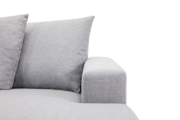 Crazy 5-seters Venstrevendt U-formet X-Large Sofa med Divan og Sjeselong i Stoff inkl. Pynteputer - Grå - Møbler - Sofaer - U-sofa